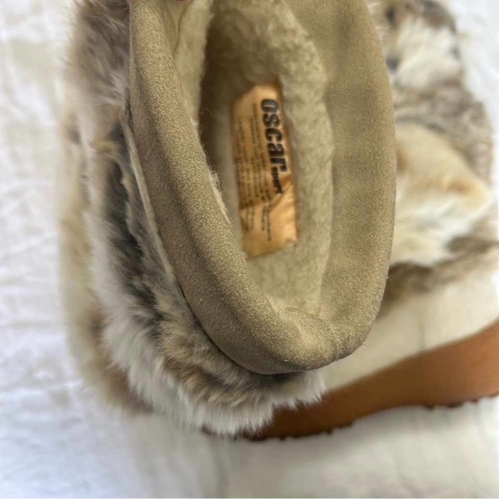 Oscar Sport Après-ski-Ski Women's rabbit Fur Winter Boots size 6 - Picture 8 of 16